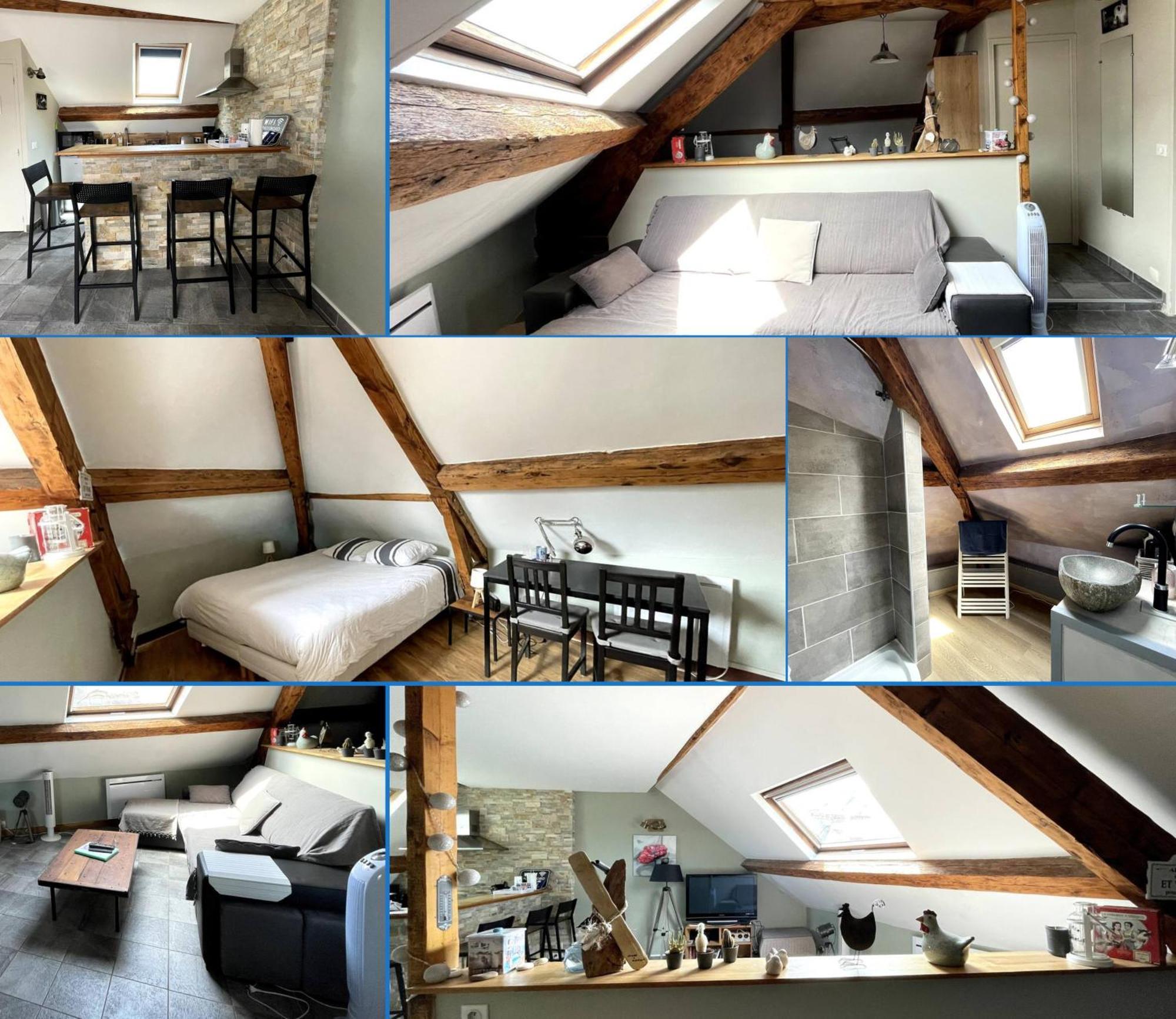 Les Combles De L Aure Grand Studio Cosy Confortable Classe 3 Etoiles Centre Bayeux 2 Mn A Pied Cathedrale Proche Plages Du Debarquement 외부 사진